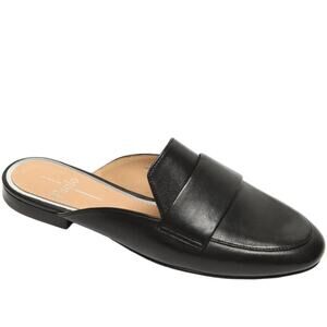 LINEA PAOLO ANNIE LOAFER MULES BLACK LEATHER LADIES 8 GUC